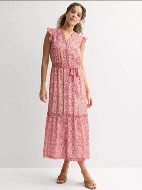 Draper James Floral Red Dress